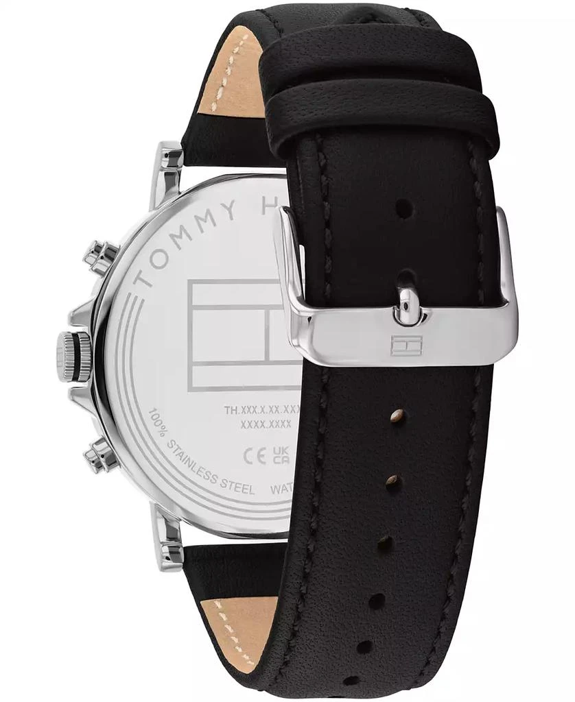 Tommy Hilfiger Men's Multifunction Black Leather Watch 43mm 3