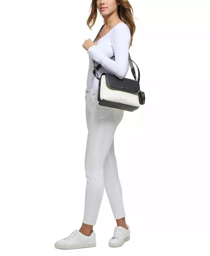Calvin Klein Millie Small Convertible Shoulder Bag with Striped Crossbody Strap 7