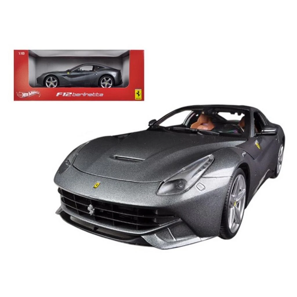 Hotwheels Hot wheels  Ferrari F12 Berlinetta Grey 1-18 Diecast Car Model 1