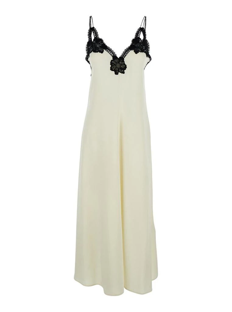 Jil Sander Jil Sander Lace Flower Detailed Midi Dress 1