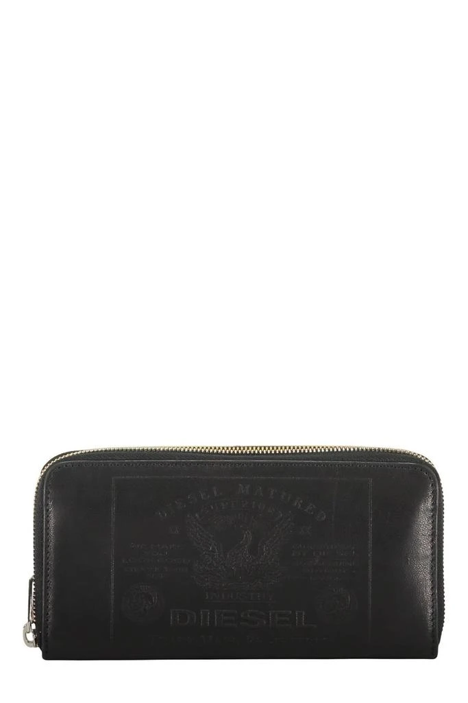 Diesel Diesel Embossed-Logo Zipped Wallet