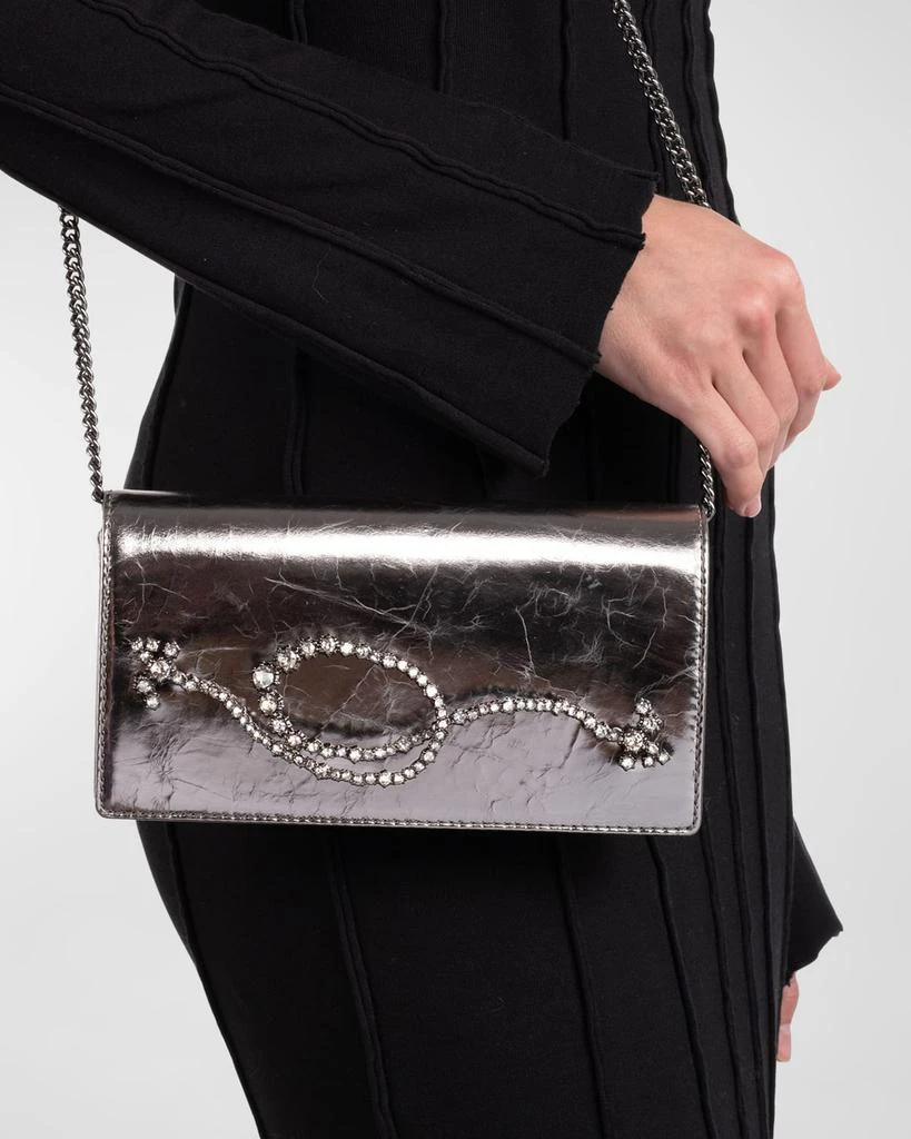 Alexis Bittar Punk Royale Cracked Metallic Clutch Bag 4