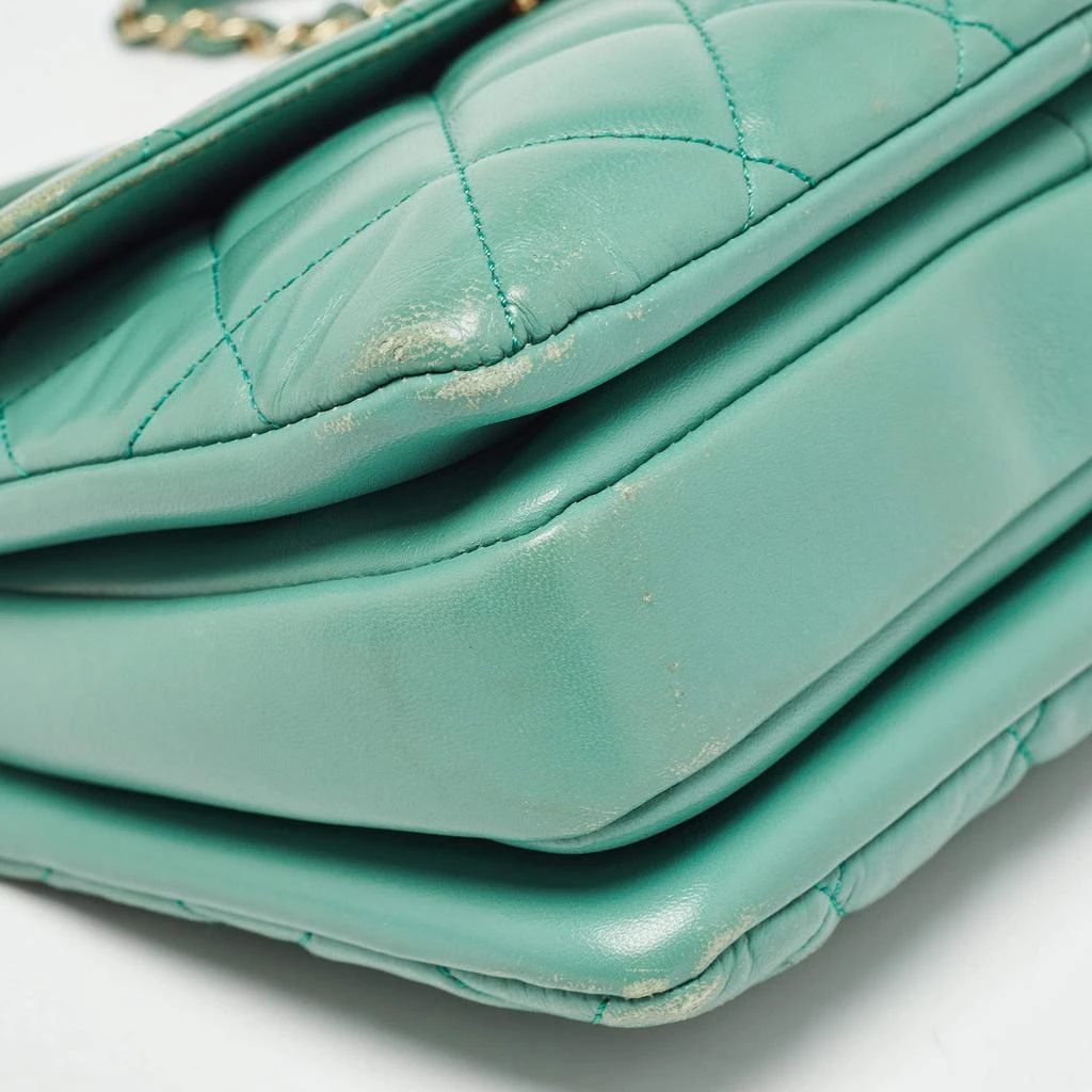 Chanel Chanel Aqua Green Quilted Leather Small Trendy CC Flap Bag 24