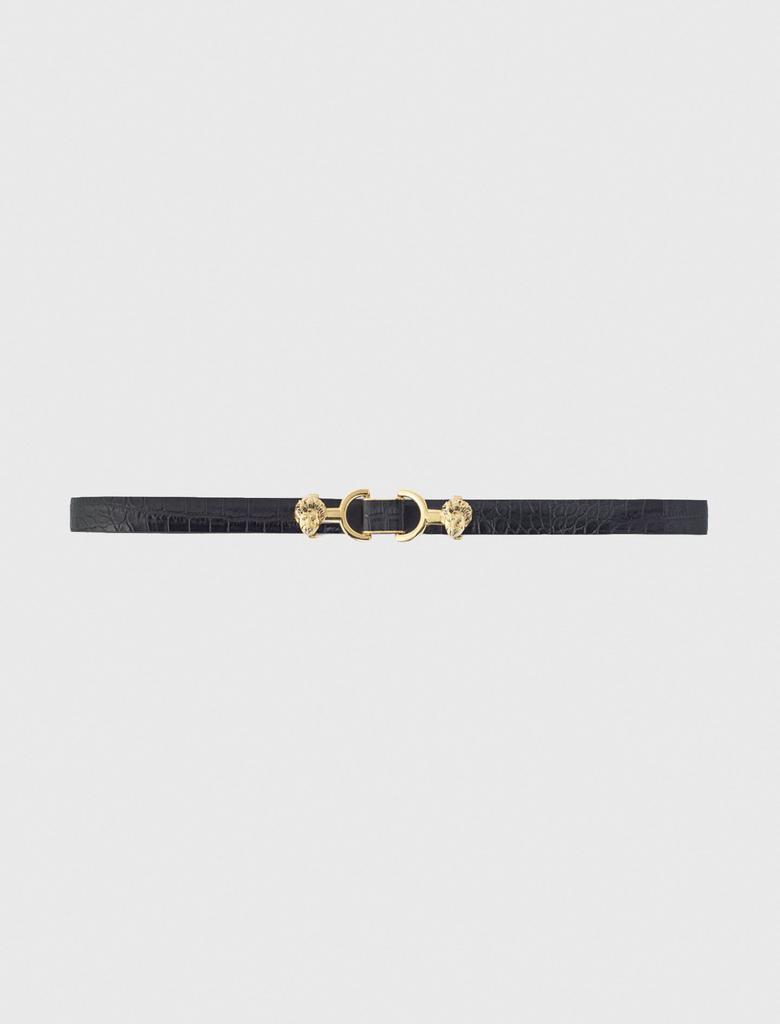 Maje Maje Woman's polyester Thin leather belt with lion bit for Fall/Winter