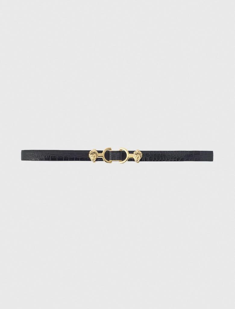 Maje Maje Woman's polyester Thin leather belt with lion bit for Fall/Winter 1