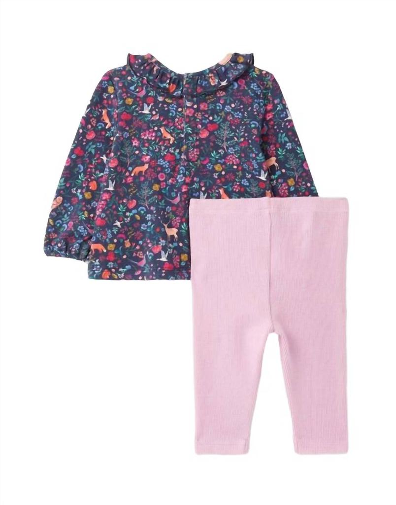 Joules Posie Wood Ditsy Frill Top & Leggings