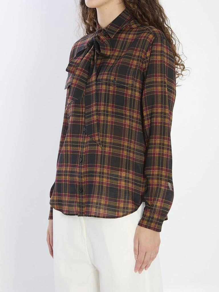 Yves Saint Laurent Saint Laurent Cassandre Lavallière Tartan Shirt 3