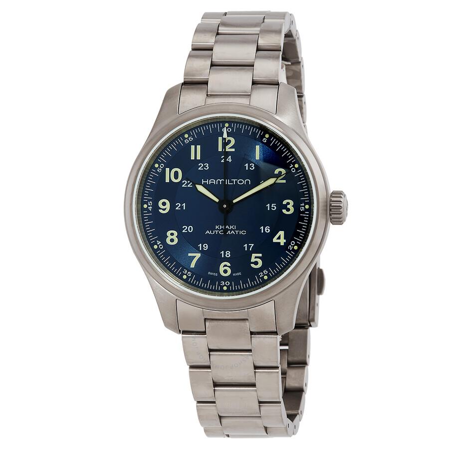 Hamilton Khaki Field Titanium Automatic Blue Dial Men's Watch H70545140