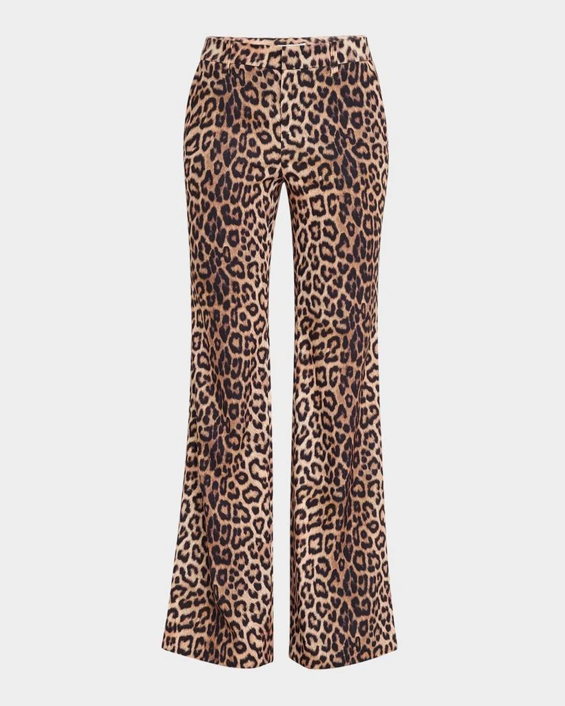 Alice + Olivia Remi Leopard Slim Bootcut Pants 1
