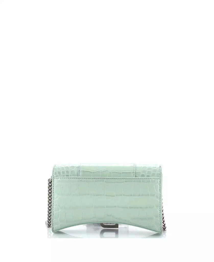 Pre-Owned Balenciaga Hourglass Chain Wallet Embossed Leather 3