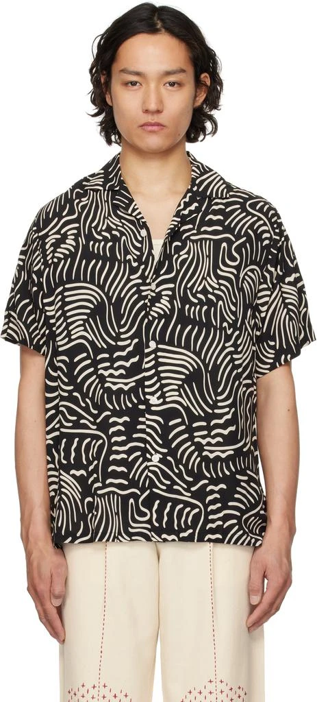 OAS Black & Off-White Lorenzo Viscose Shirt 1