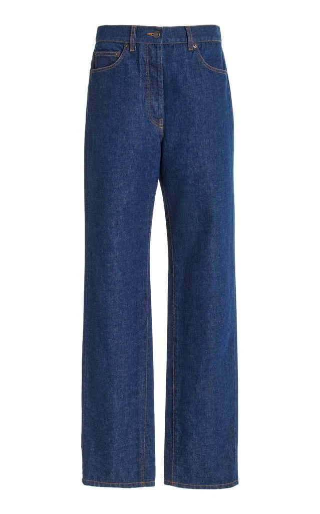 The Row The Row - Borjis Selvedge High-Rise Straight-Leg Jeans - Dark Wash - US 8 - Moda Operandi 1