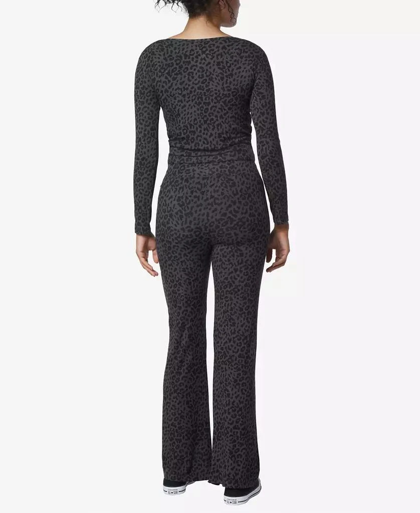 Marc New York by Andrew Marc Women's Full Length Ribbed Wide Leg Pants 5