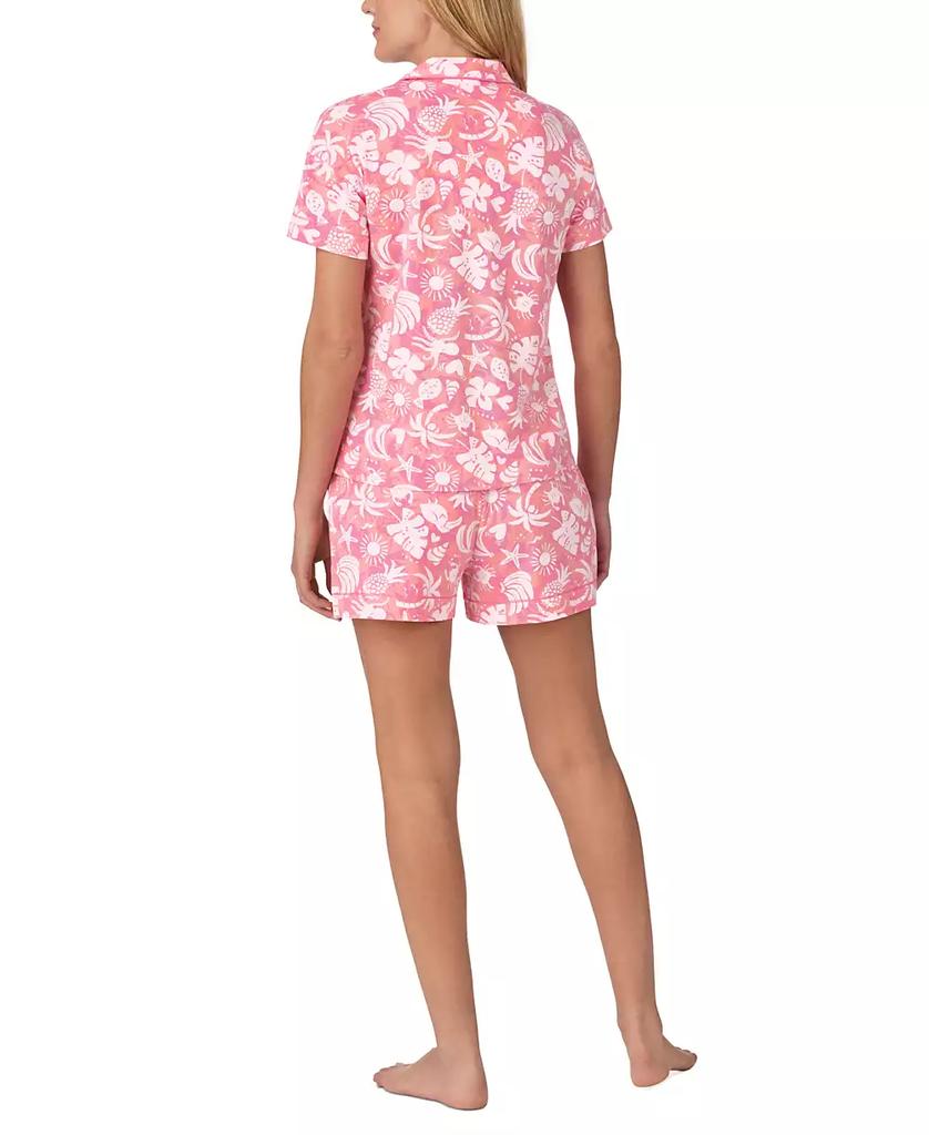 Cuddl Duds Women's 2-Pc. Notched-Collar Shortie Pajamas Set