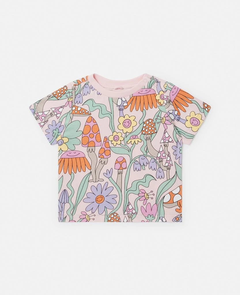 Stella McCartney Stella McCartney - Woodland Print Crewneck T-Shirt, Pink, Size: 3m 1