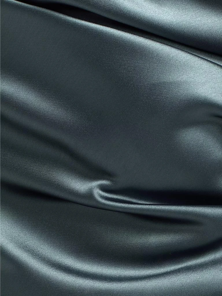 Amsale Satin One-Shoulder Gown 7
