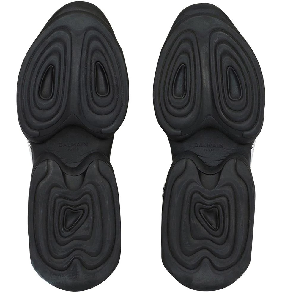 Balmain B-Bold leather and suede low-rise sneakers 8
