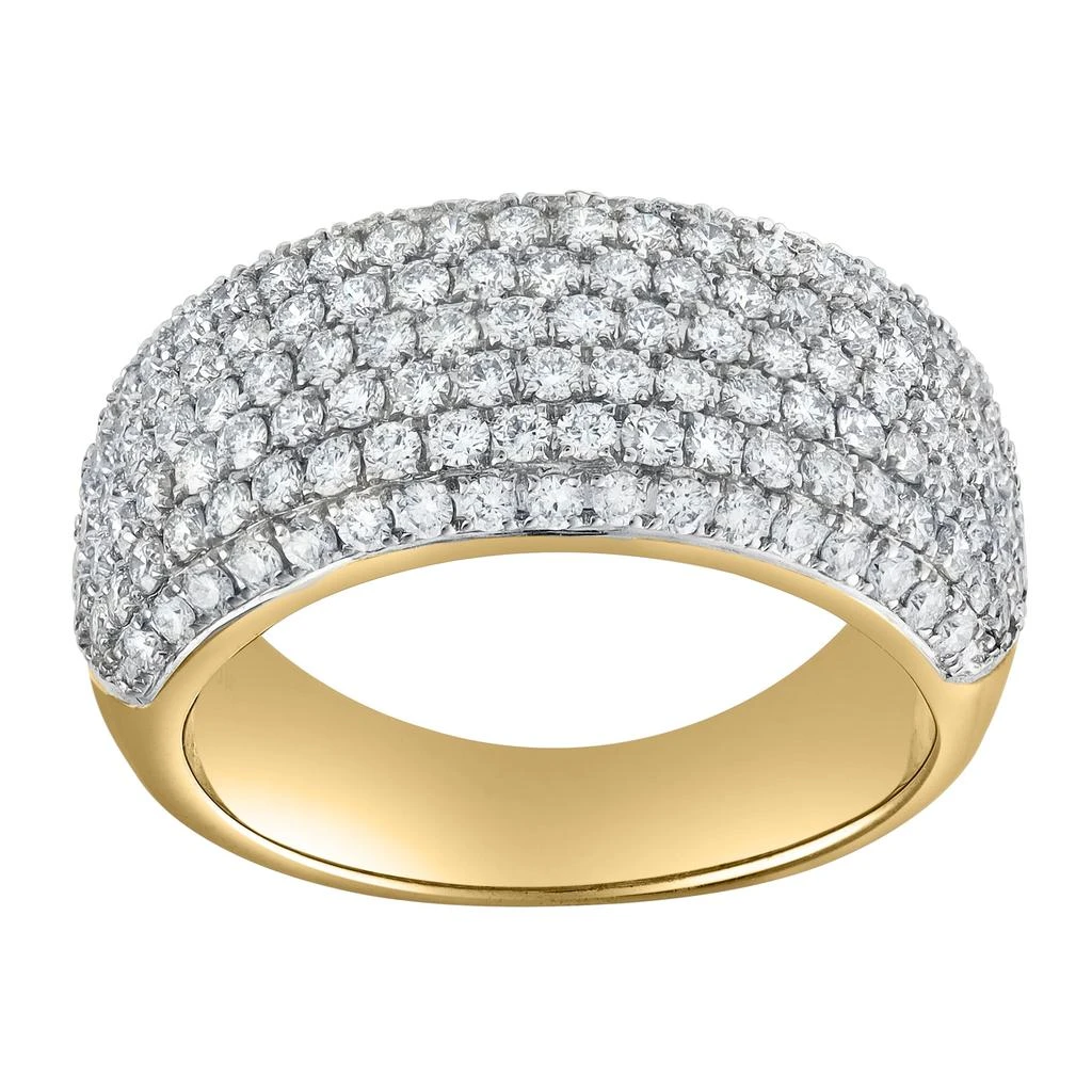 LuvMyJewelry Grandeur 1.50 Ct Natural Diamond 10K Gold Ring 5