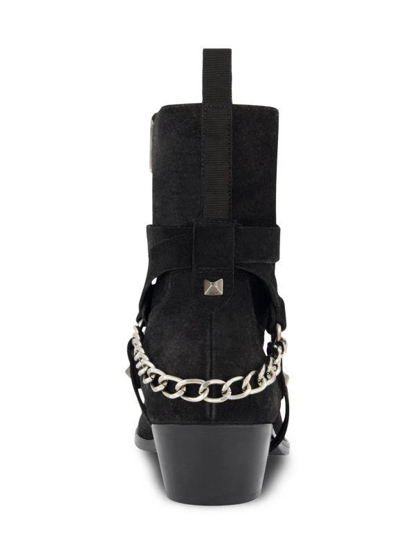 Karl Lagerfeld Paris Paris White Label Studded Suede & Leather Boots 3