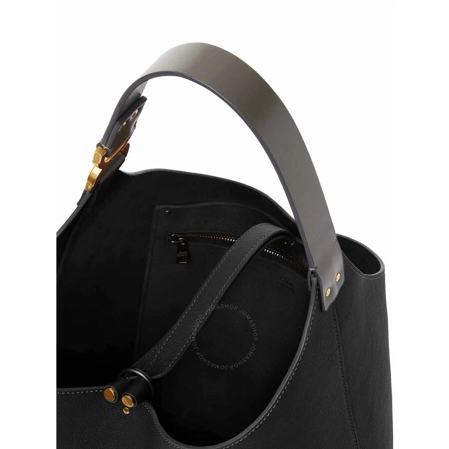 Chloé Marcie Hobo Bag In Grained Leather - Black 3