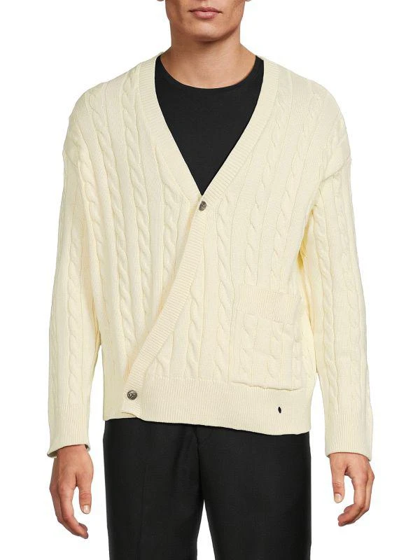 Krost Nautica Cableknit Asymmetric Cardigan 1