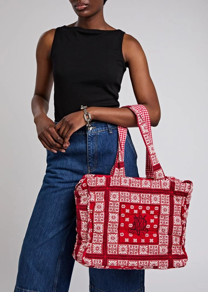 DAMSON MADDER Quilted bandana-print cotton tote 6