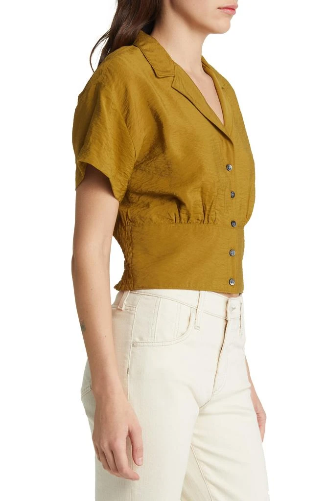 Madewell Drapey Banded Bottom Button-Up Top 6