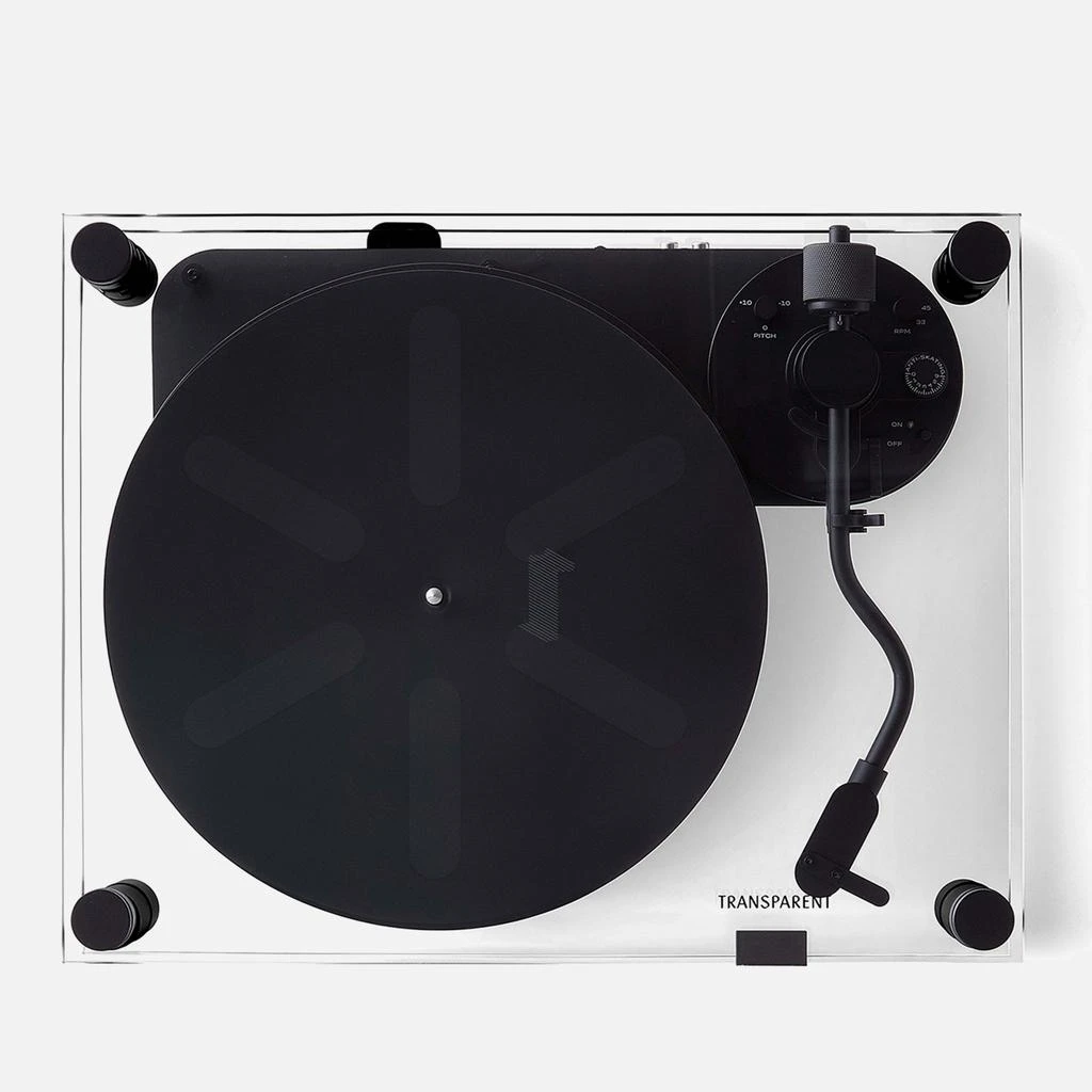 Transparent Turntable/ Record Player - Black 7