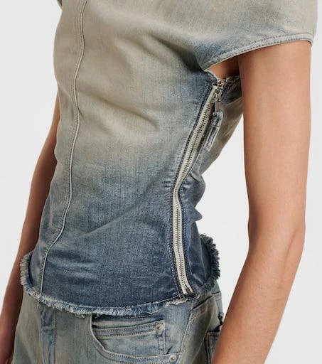 Rick Owens Draped denim top 5