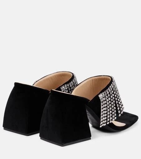NODALETO Bulla Preston black velvet high sandals 3