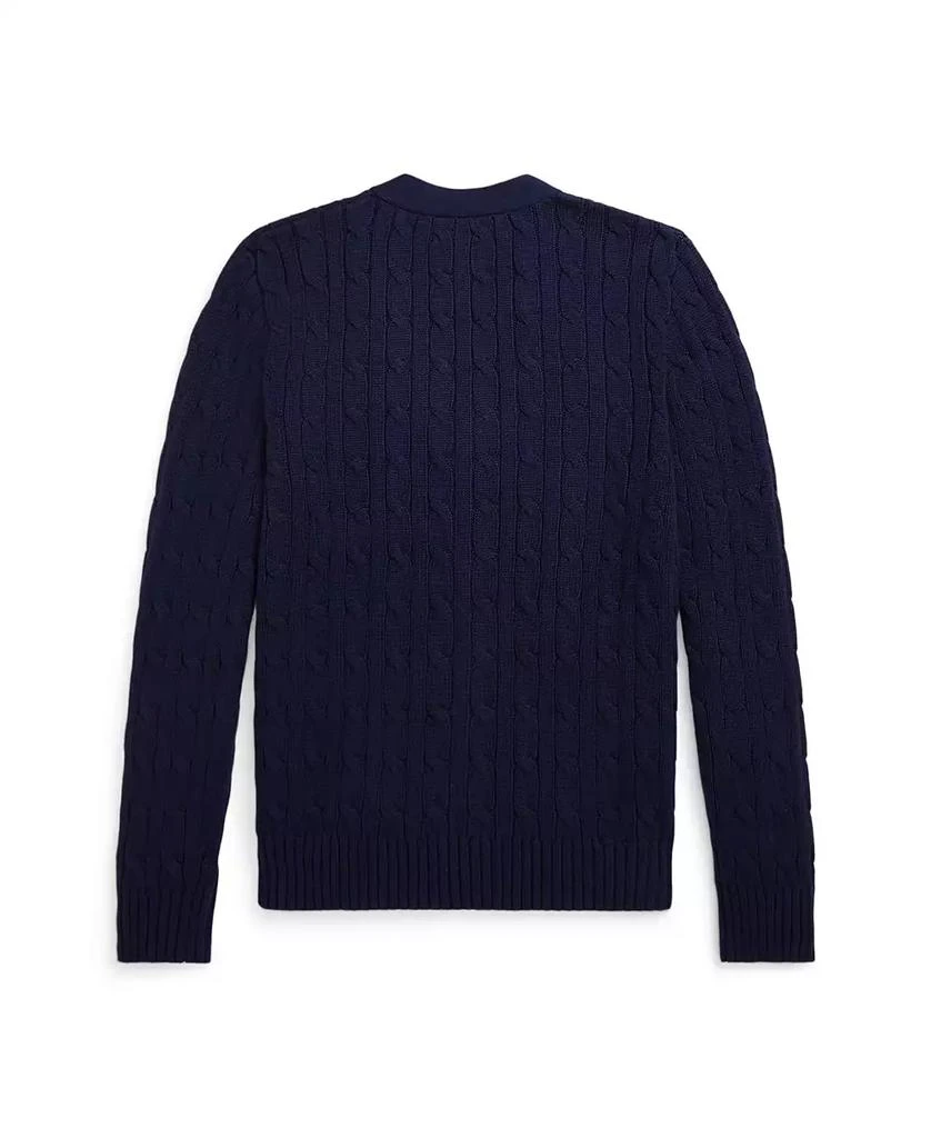 Ralph Lauren Big Boys Cable-Knit Cotton V-Neck Cardigan Sweater 2