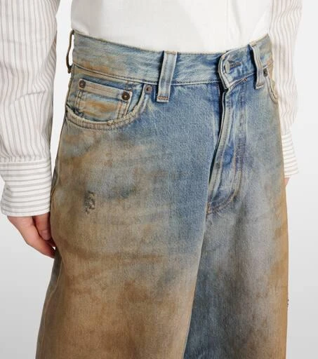 Acne Studios Penicillin distressed mid-rise wide-leg jeans 4