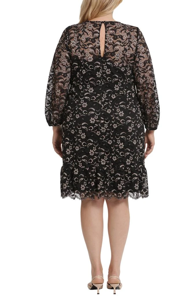 Maggy London Floral Lace Yoke Fit & Flare Dress 2