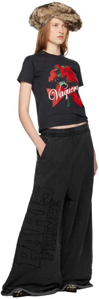 VAQUERA Black Rose Bouquet T-shirt 4