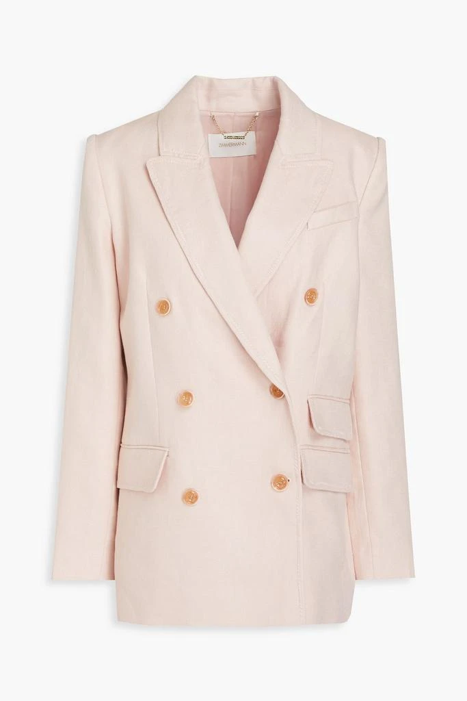Zimmermann Double-breasted linen blazer