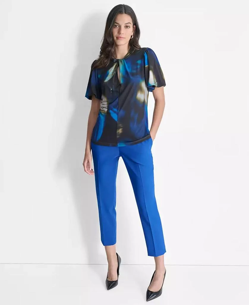 DKNY Women's Short-Sleeve Twist-Neck Blouse 6