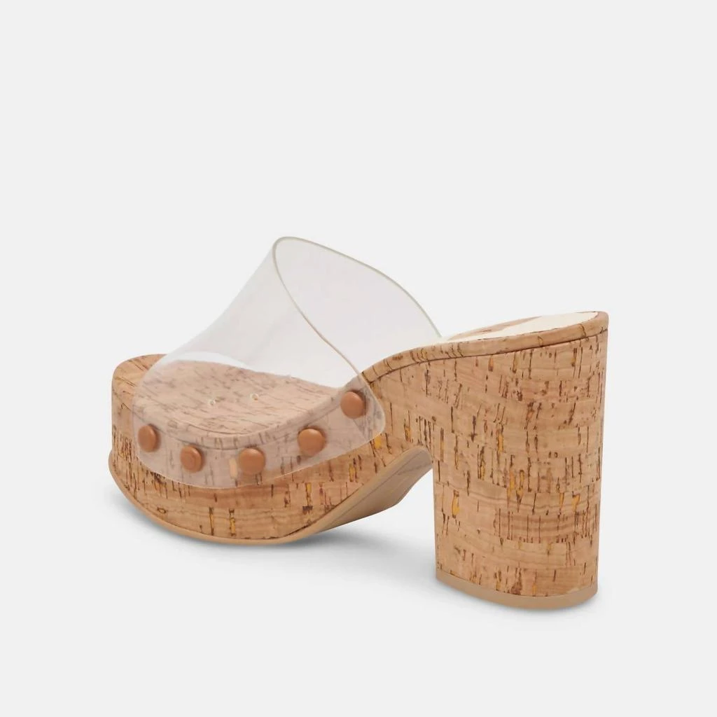Dolce Vita Dolce Vita - Women's Clear Chunky Heeled Mule Sandals 7