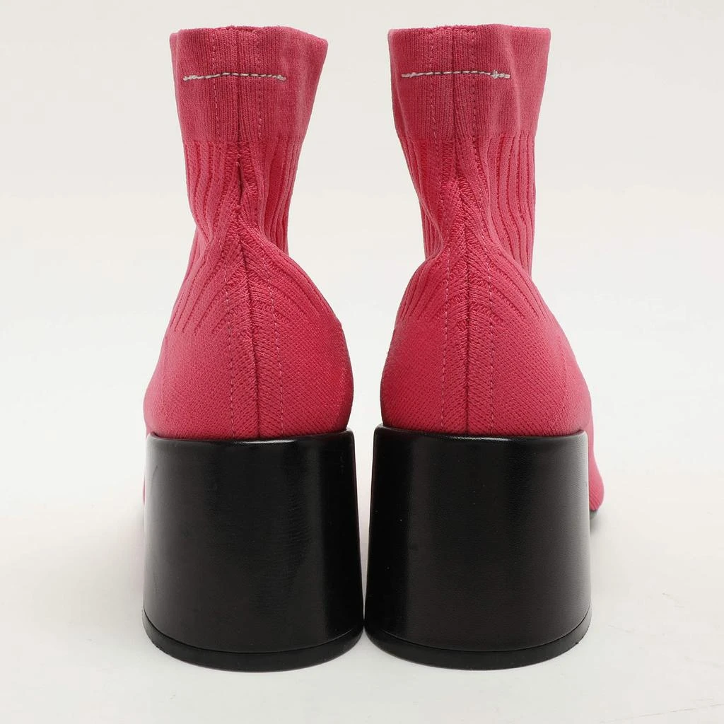 MAISON MARGIELA Maison Martin Margiela Pink Knit Fabric Ankle Length Boots Size 39 5