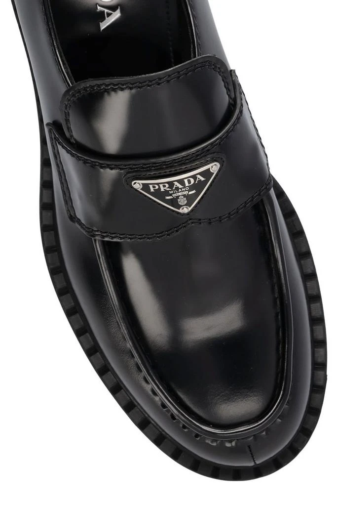 Prada Prada Logo Plaque Slip-On Loafers 4