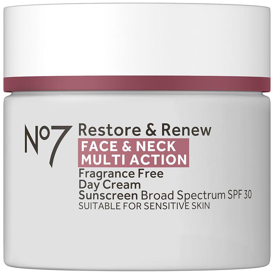 No7 Restore & Renew Face & Neck Multi Action Day Cream SPF 30 Fragrance Free