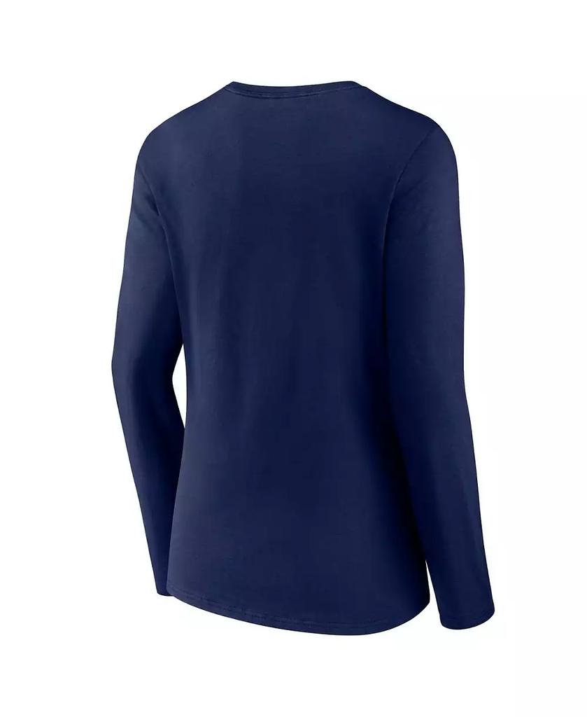 Fanatics Women's Navy Houston Astros Official Logo V-Neck Long Sleeve T-shirt