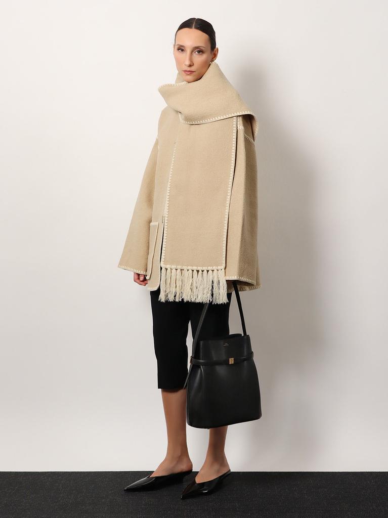 Totême Leather bucket bag with strap
