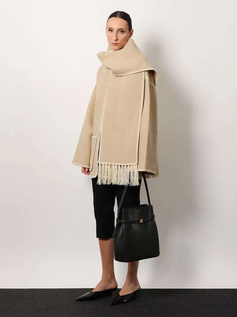 Totême Leather bucket bag with strap 2