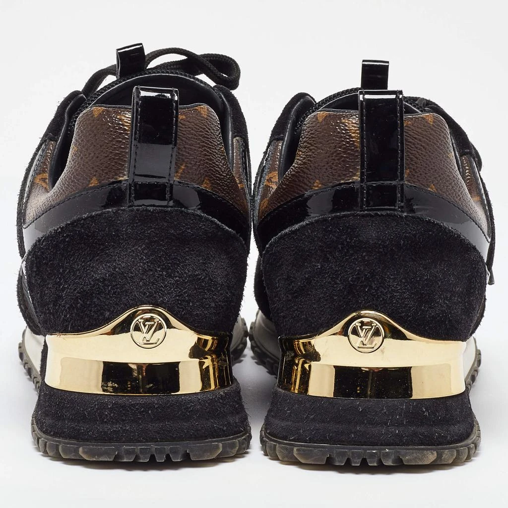 Louis Vuitton Louis Vuitton Black/Brown Monogram Canvas and Mesh Run Away Low Top Sneakers Size 37 5