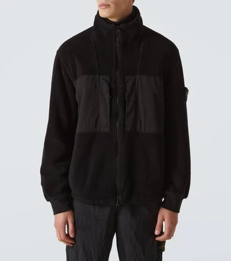 Stone Island Compass cotton-blend fleece jacket 3