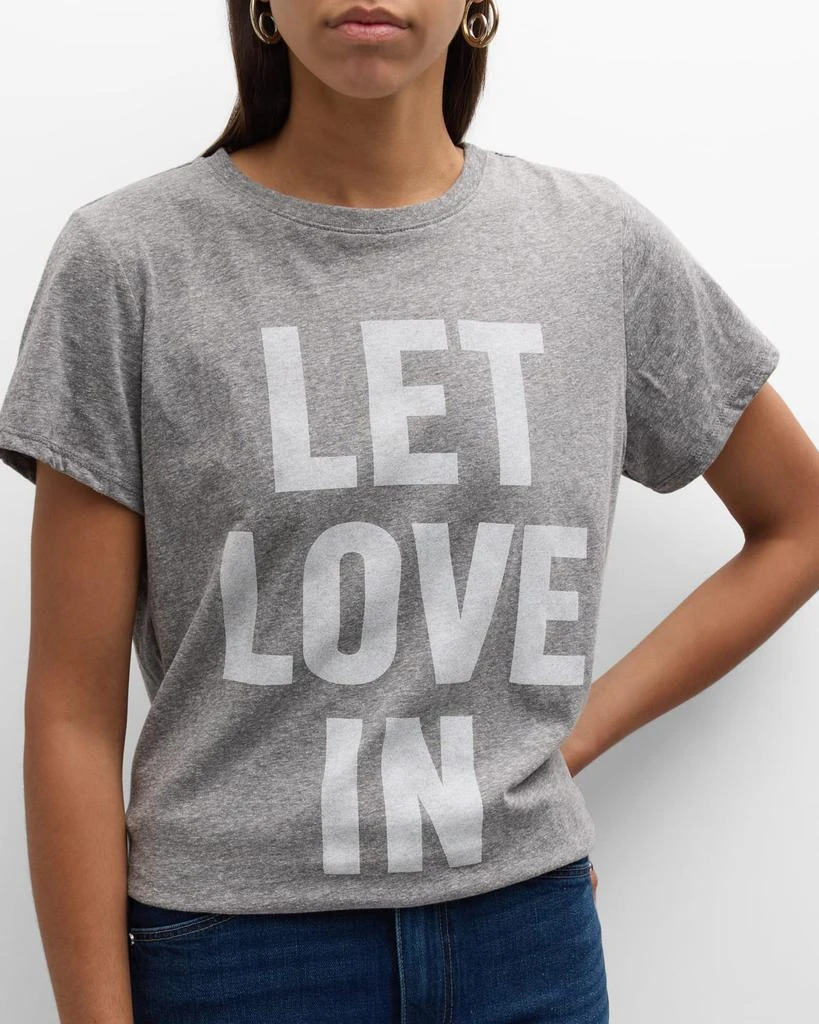 Cinq a Sept Let Love In Short-Sleeve Slogan T-Shirt 7