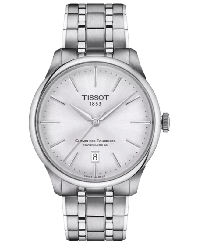 Tissot Tissot Chemin Des Tourelles Powermatic 80 39mm Automatic Silver Dial Steel Men's Watch T139.807.11.031.00 1