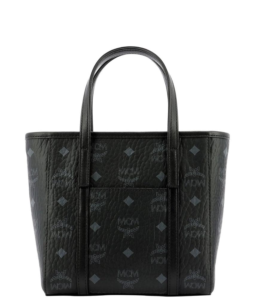 MCM Matte Black Leather Tote Bagトートバッグ Medium Diamond Tote in Embossed Leather Black | MCM ®US