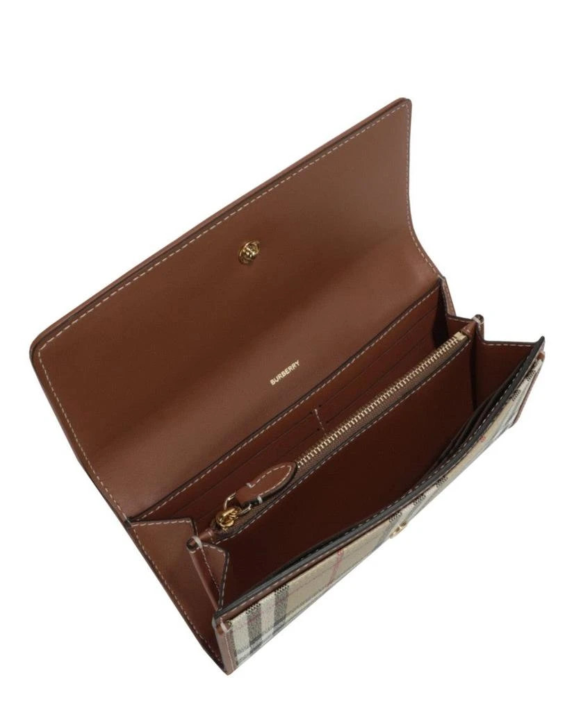 Burberry Checked Calfskin Leather Wallet With Gold-Tone Hardware 3