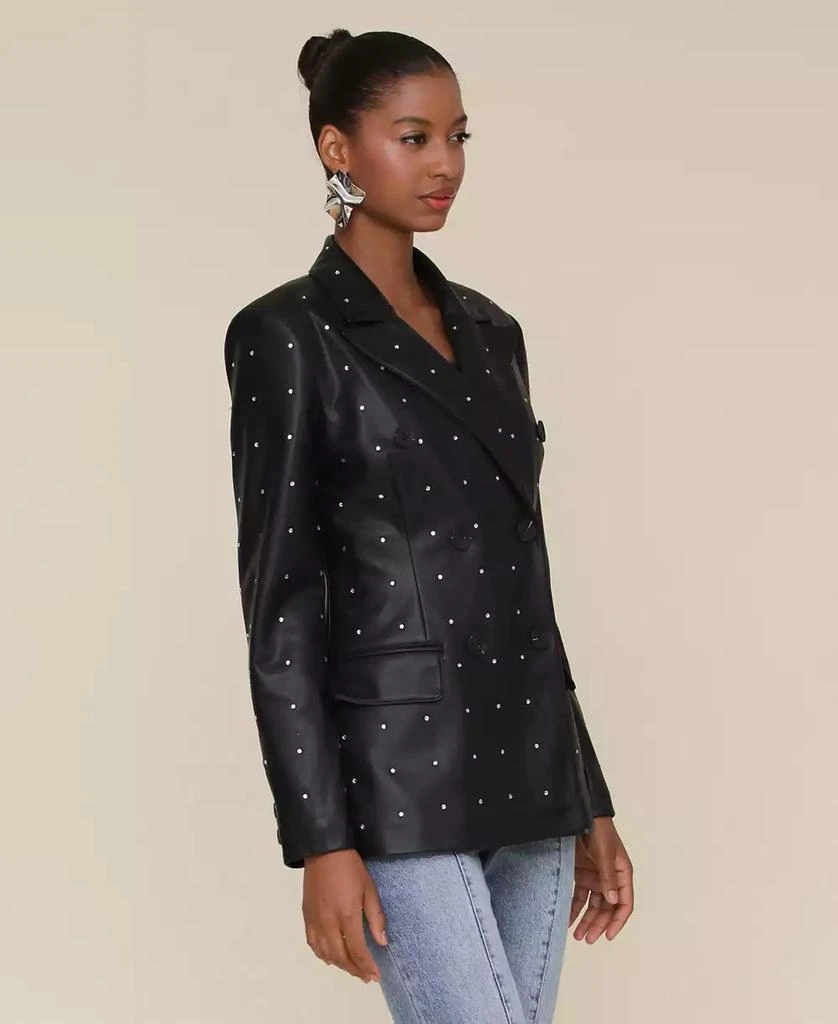 Avec Les Filles Women's Double-Breasted Diamante Blazer 3